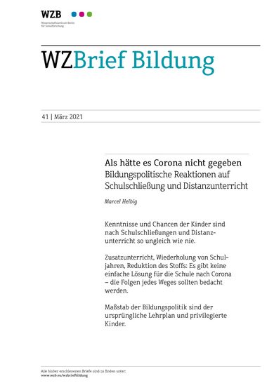 Cover_WZBriefBildung_Helbig_Maerz_2021